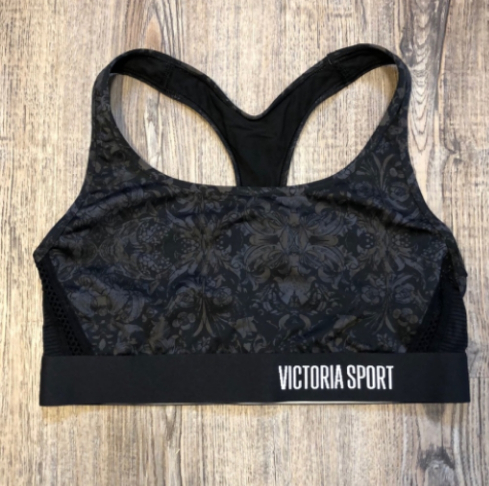Victoria Sport Floral Racer Back Sports Bra-Sz M